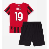 AC Milan Theo Hernandez #19 Heimtrikotsatz Kinder 2024-25 Kurzarm (+ Kurze Hosen)